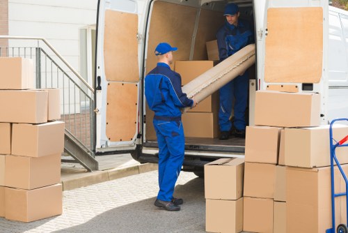 Man and van vehicle serving a South London street with residential homes