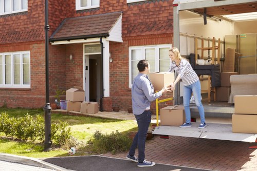 Commercial moving team planning a business relocation in South London