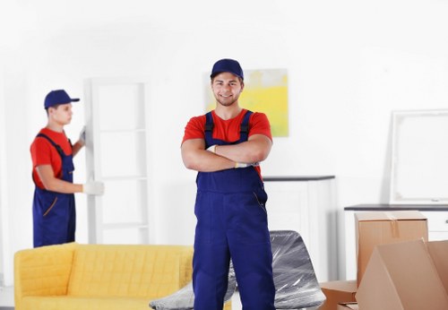 Packing and securing furniture inside a van for transport across South London