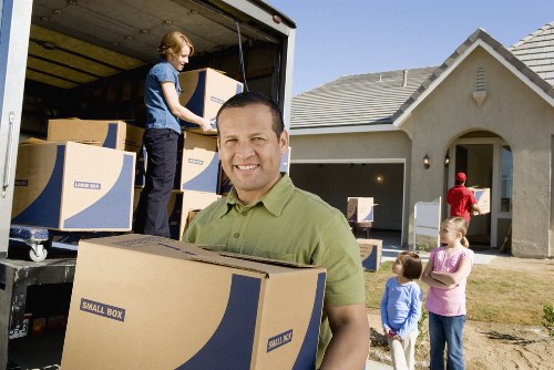 Packed moving van ready for collection and delivery across South London